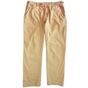 Corridor Chino Pants Mens 34 Tan Herringbone Cotton Stretch